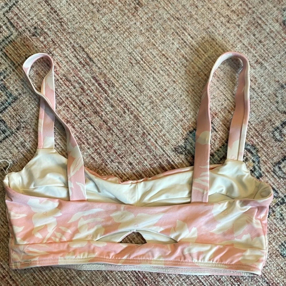 l*space Revolve Flora Bikini Top‎ in Paradise Blooms Pink White Size XL NEW